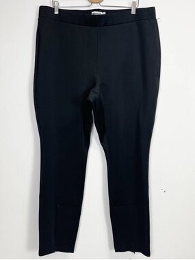 Good American Pants Womens 20 Black Split Zip Scuba Pant NWOT NEW